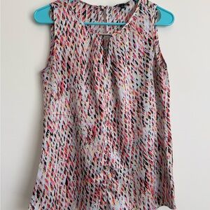The Limited Pink and Gray Sleeveless Blouse